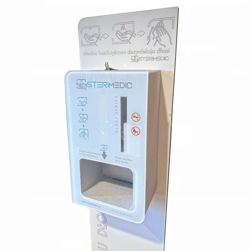 Urządzenie do dezynfekcji dłoni Sterimedic ze stojakiem standard white